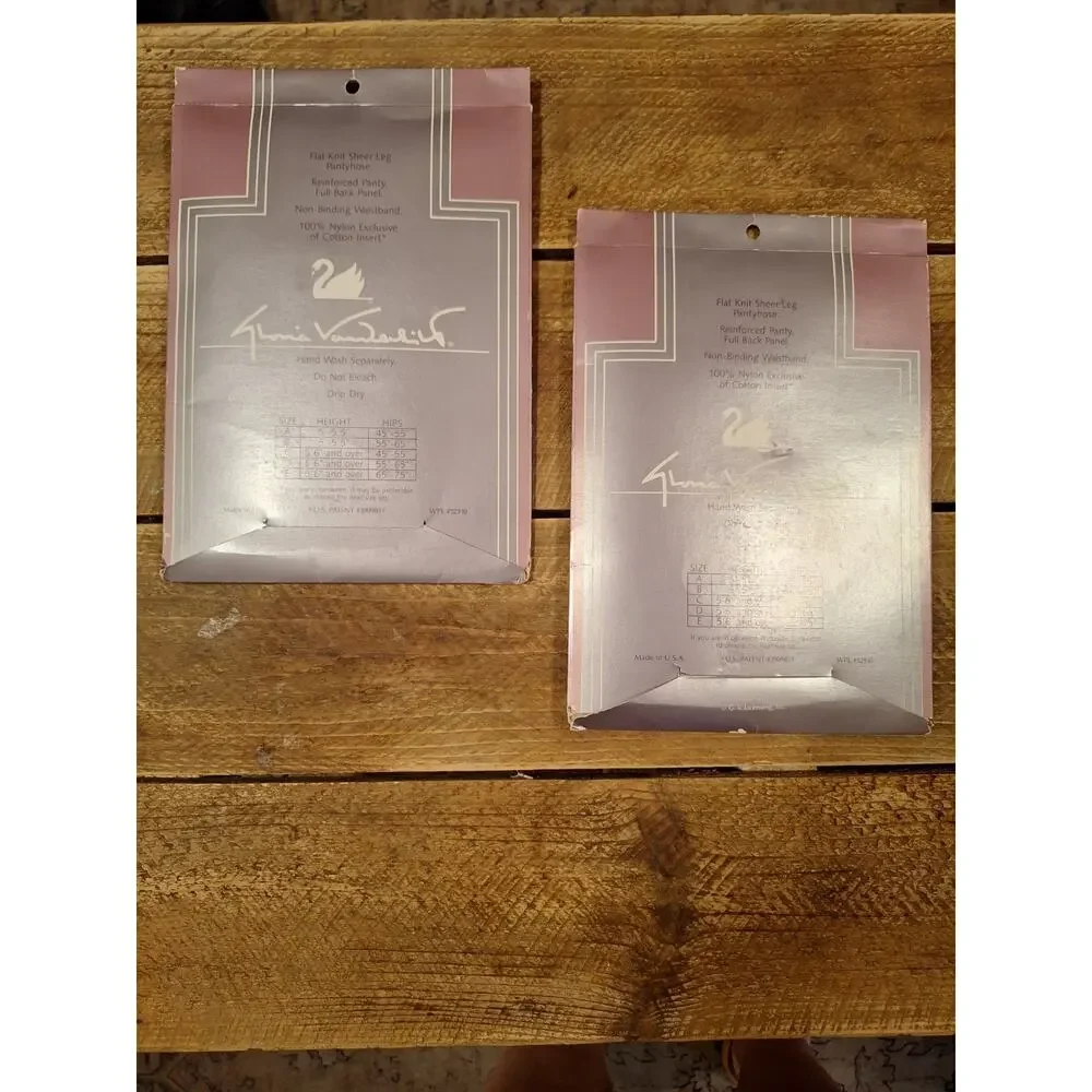 2/ Gloria Vanderbilt Vintage Offwhite Size A Long Sheer Support Pantyhose